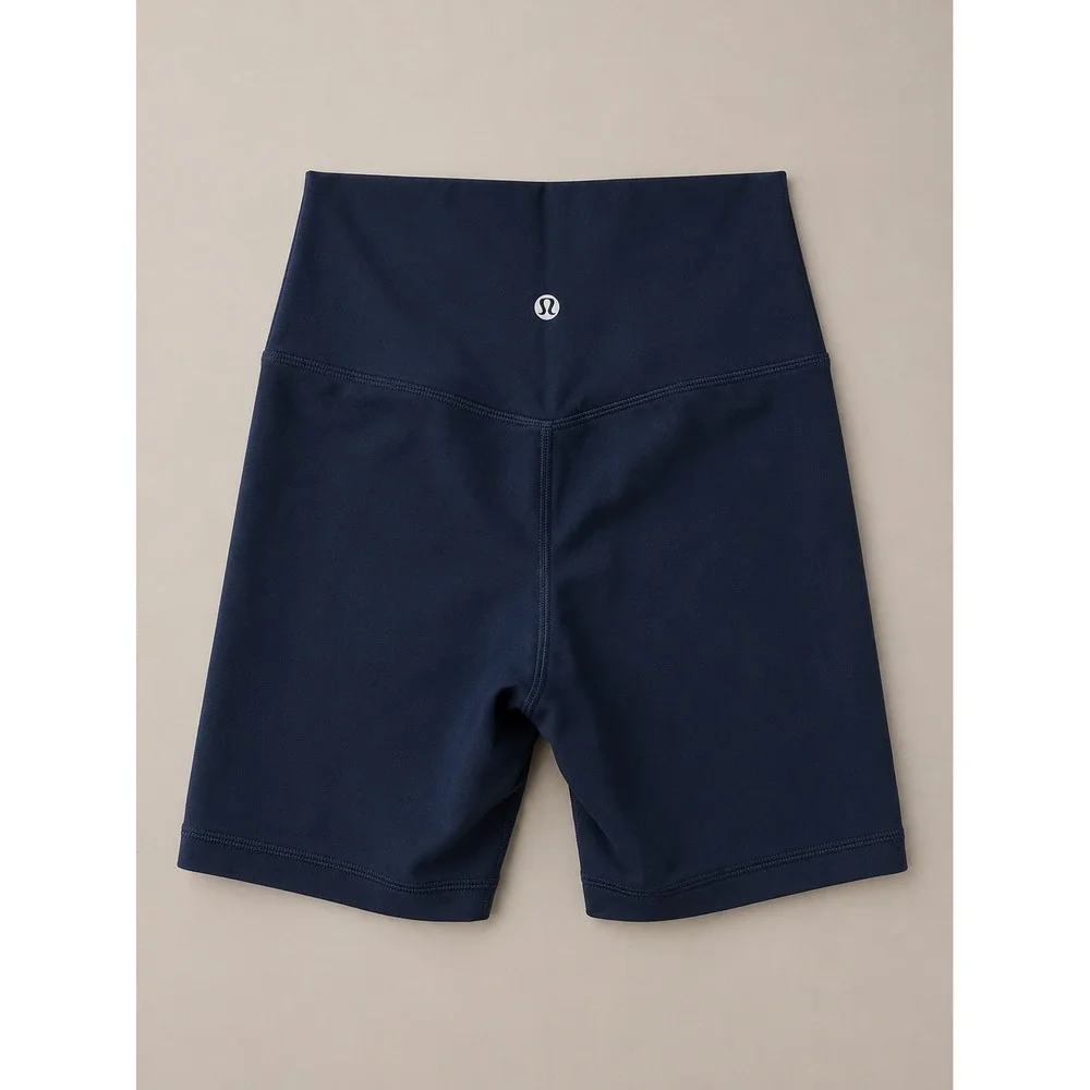 Lululemon Biker Shorts Womens 2 Navy Blue Excellent‎ High Rise 6